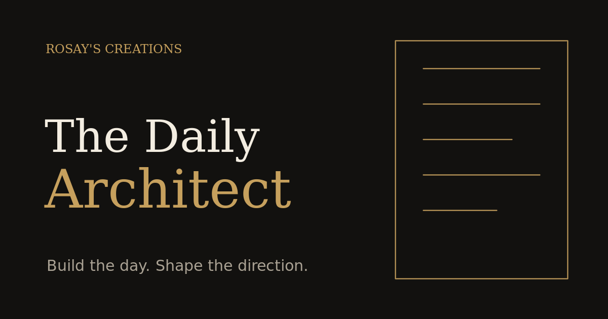 The Daily Architect cover — a complete life planning system by Rosay's Creations