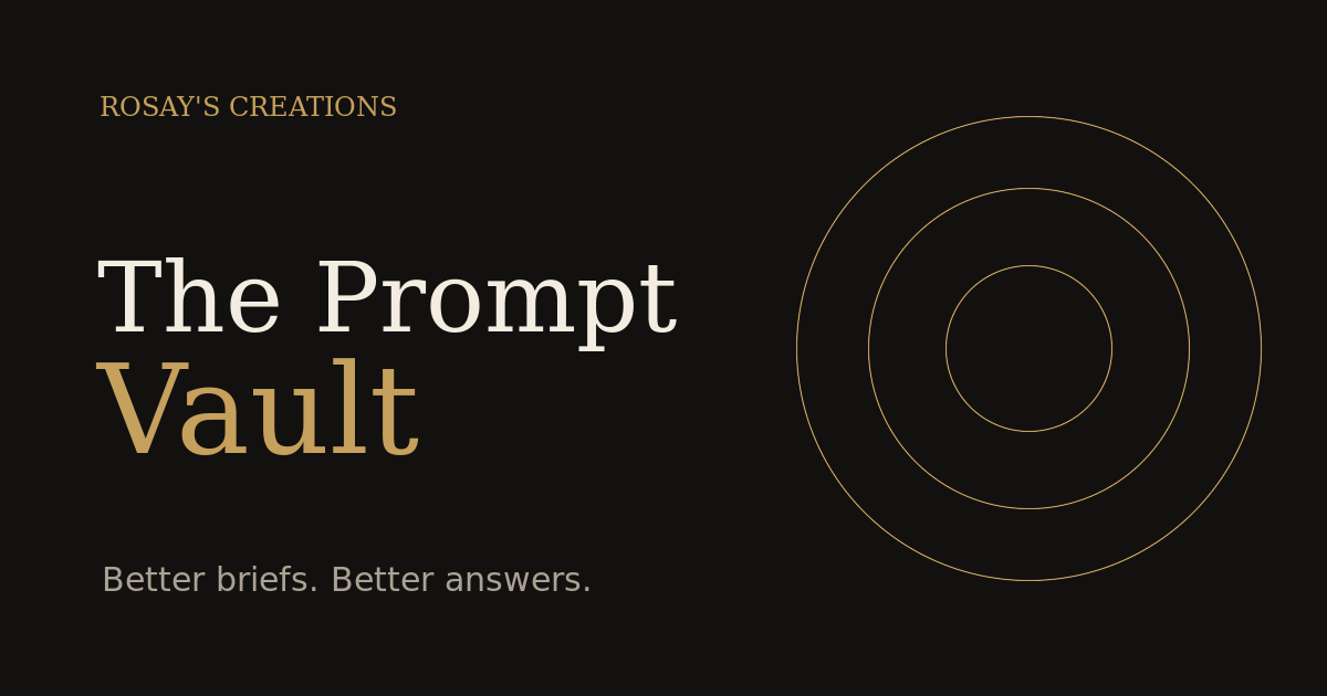 The Prompt Vault — 520 organized AI prompts